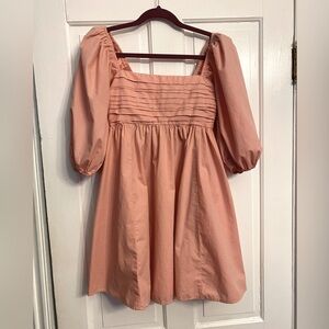 Abercrombie Puff Sleeve Pink Flowy Dress